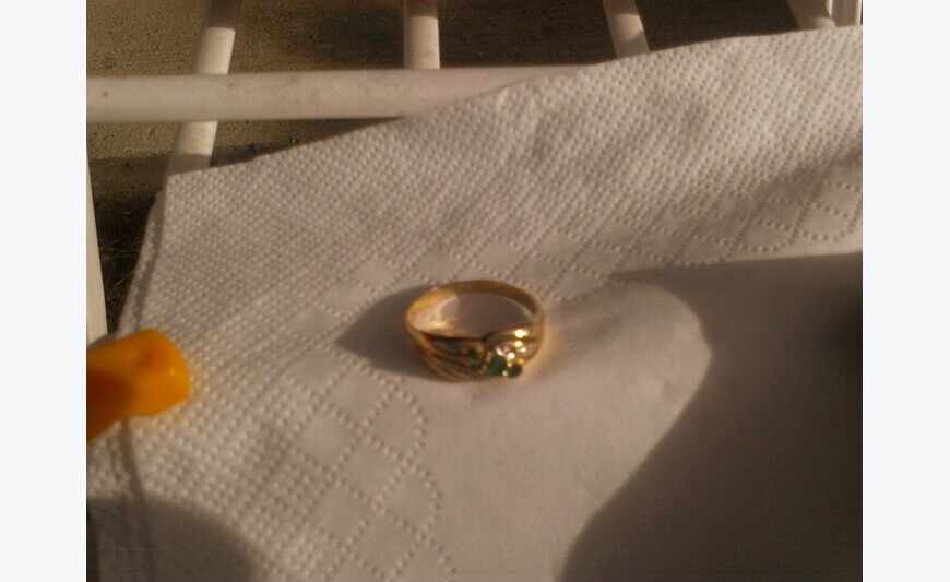 splendide bague or émeraudes et diamants