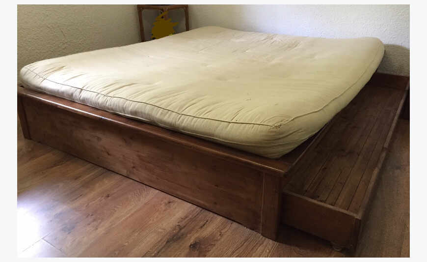Maciço de madeira + colchão cama