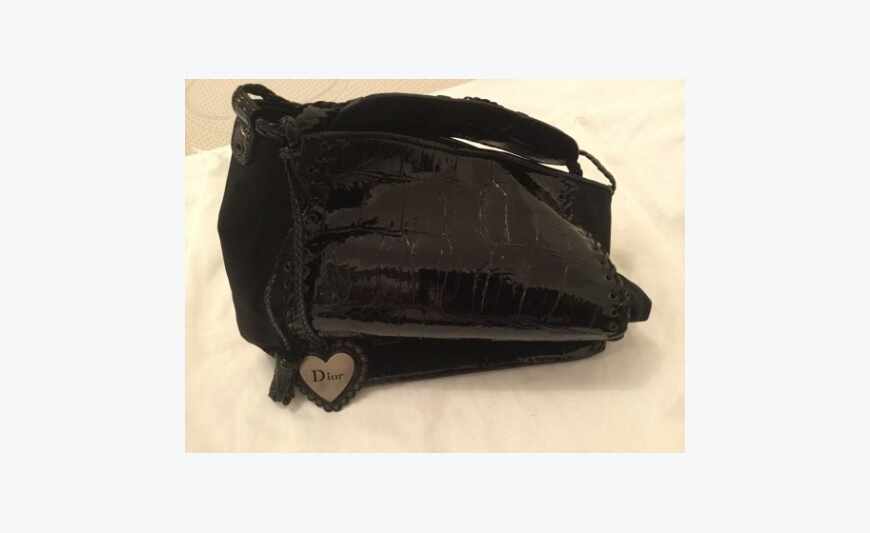 Sac à main DIOR neuf monogramme noir et vernis