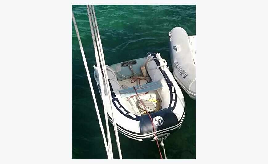 Inflatable dinghy with new Nissan 3. 5 hp