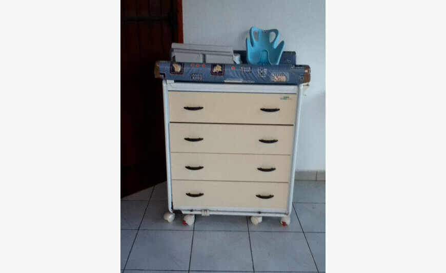 Commode-table à langer-baignoire 3 en 1 SWS