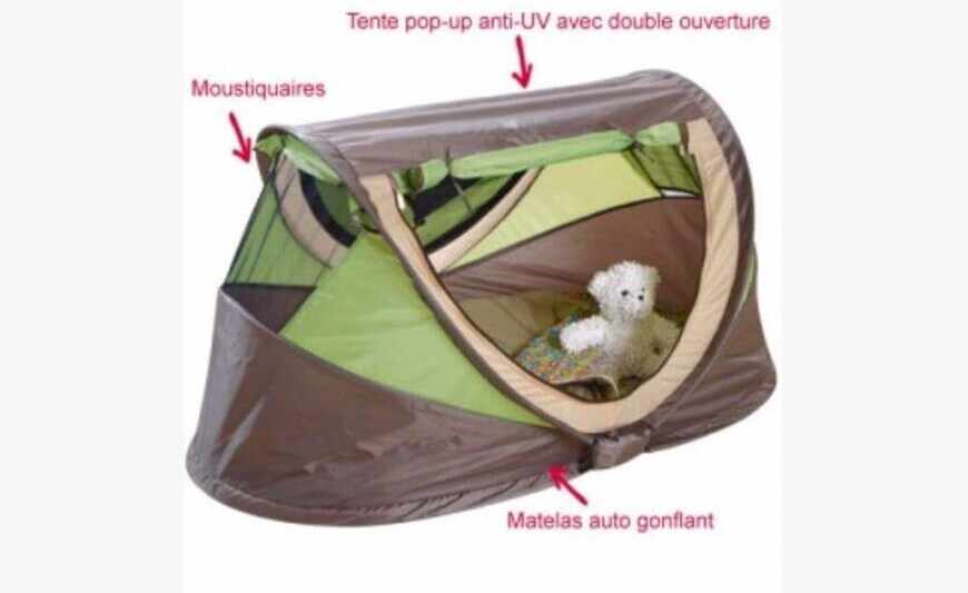 Lit tente POP UP KAMOA avec matelas
