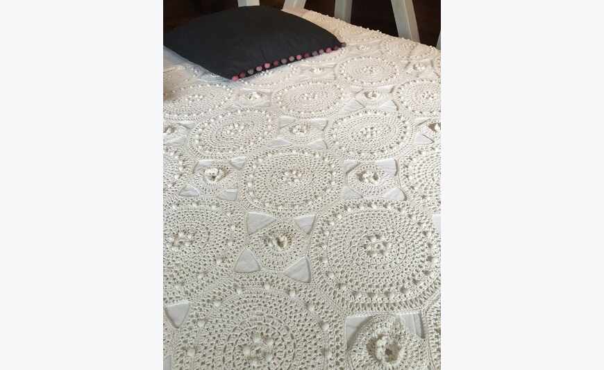 Crochet bedspread