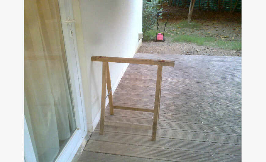 Caballete y escalera, escalera de tijera