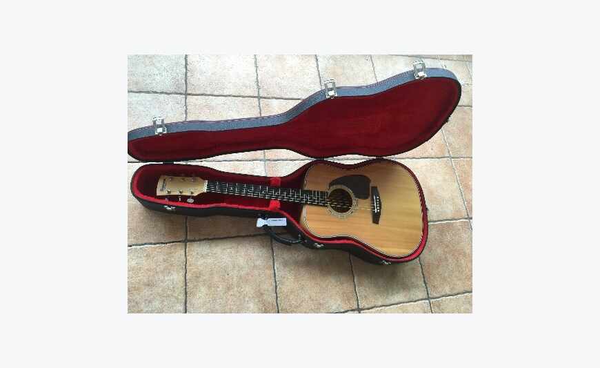 Guitar acoustic ibanez with travel case