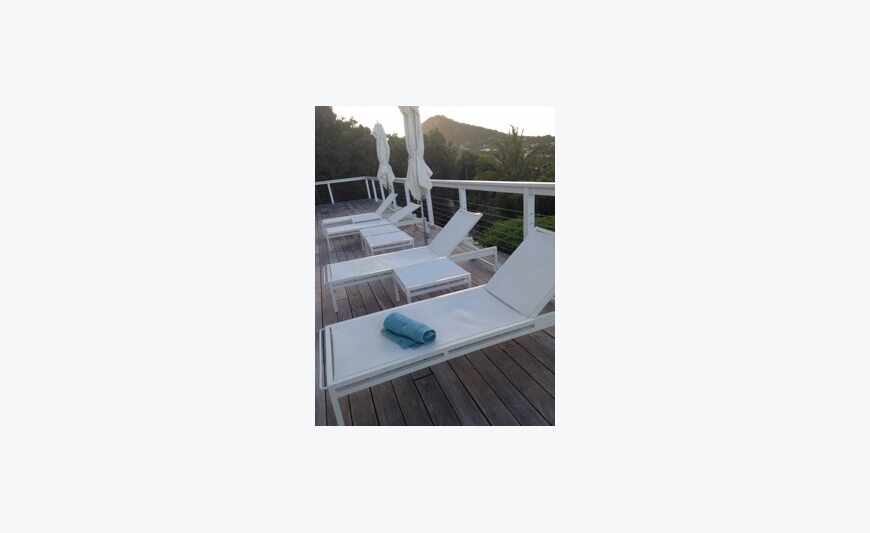 4 chaises longues SIFAS + 4 bouts de canapé