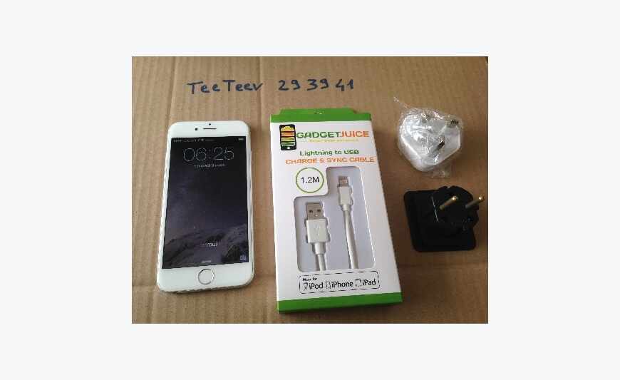 iPhone 6 silver 16Go ((TeeTeev tél. 29 39 41)