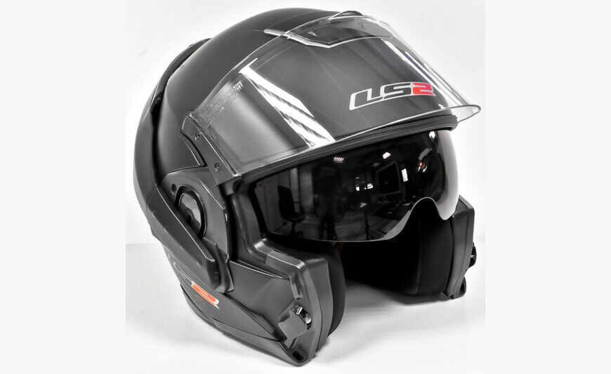 ls2 convert helmet Helmets Advant X Carbon Modular (Gloss Forged Black sporty look Helmet modular black ls2 ff393