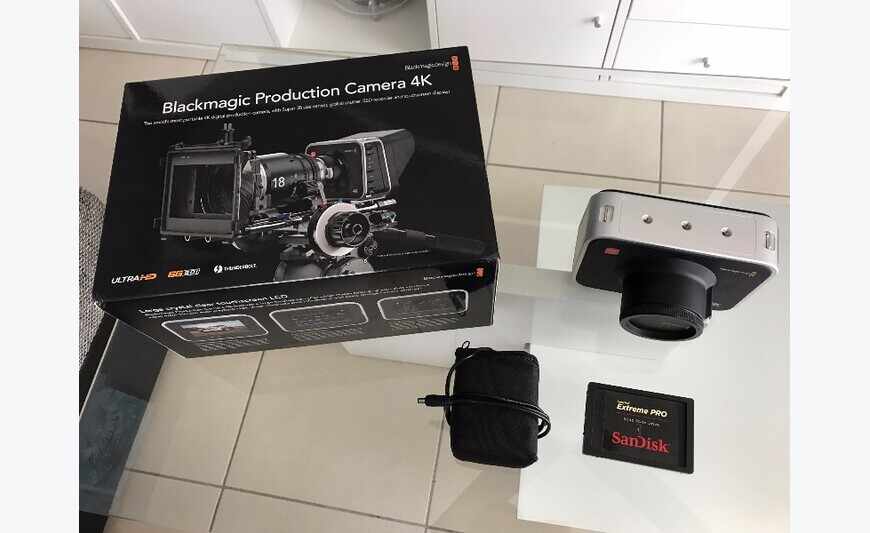 Caméra Blackmagic 4k Production EF + accessoires