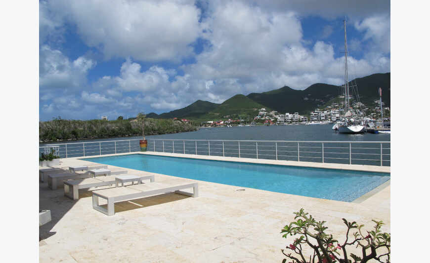 SBYC Waterfront Condo Private Pool Boat Dock SXM