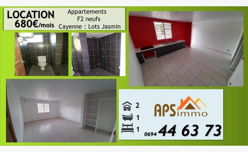Appart T2 45m2 Cayenne 680e Lot Jasmin...