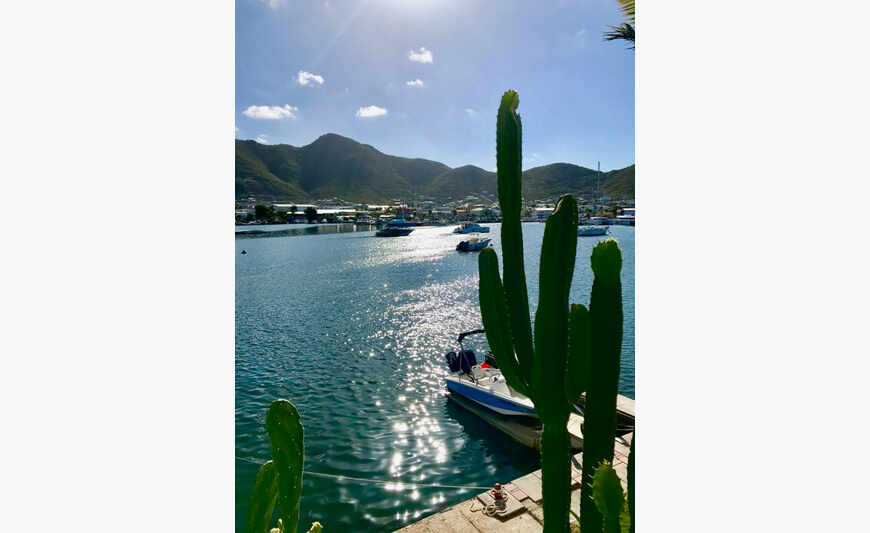 Lagoon front with large boat slip