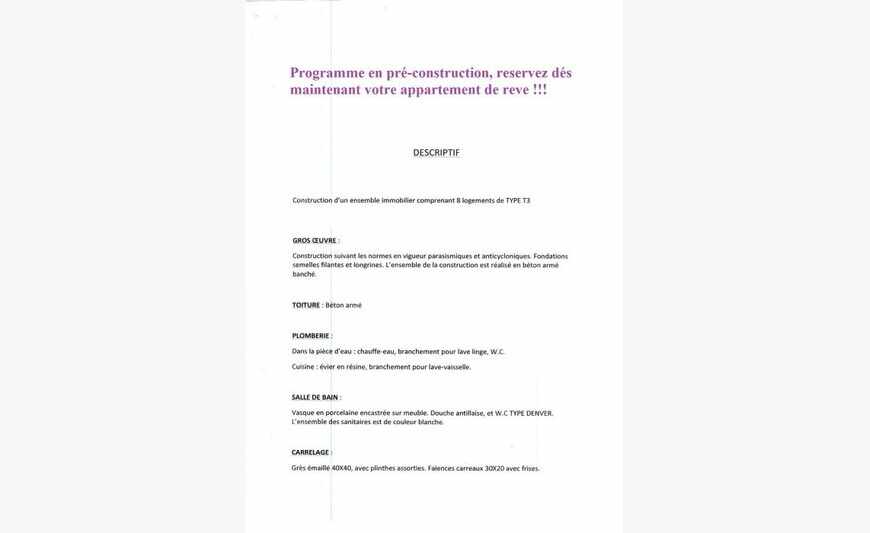 programme de 8 appartements à réserver...