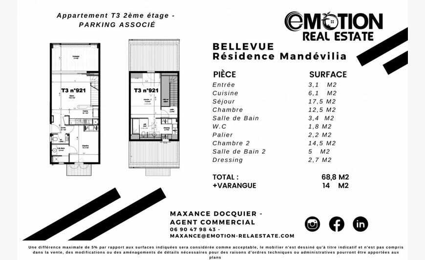 New T3 Apartment Bellevue