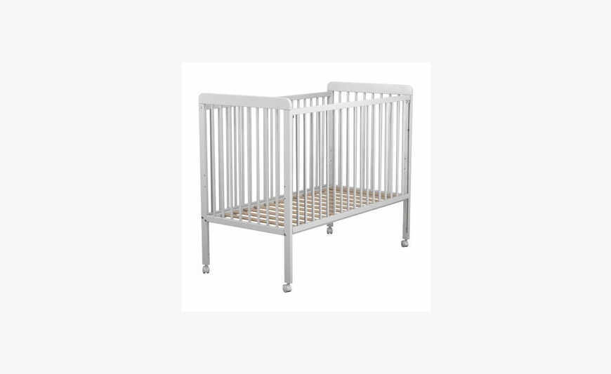 Lit Bébé 1 Côté Coulissant Blanc + matelas