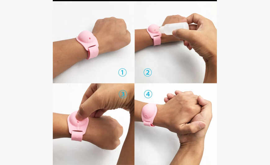 Bracelets distributeurs de gel hydroalcoolique