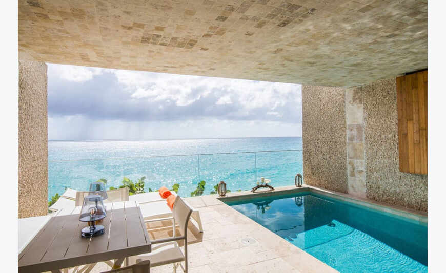 Sapphire Villa aan het strand, Cupecoy St. Maarten