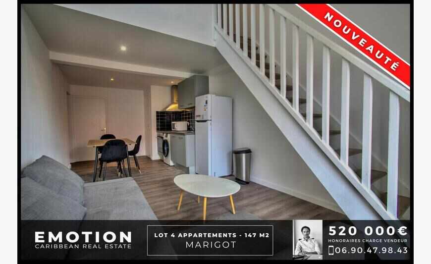 Ensemble de 4 appartements rénovés à Marigot