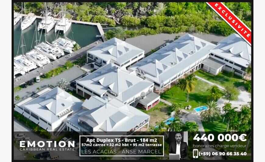 Apt T5 duplex Gross 184 m2 - Anse Marcel