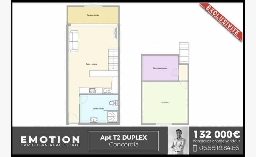 2 room duplex apartment Concordia