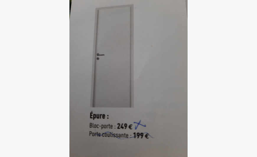 3 White lacquered interior doors 204 x 73