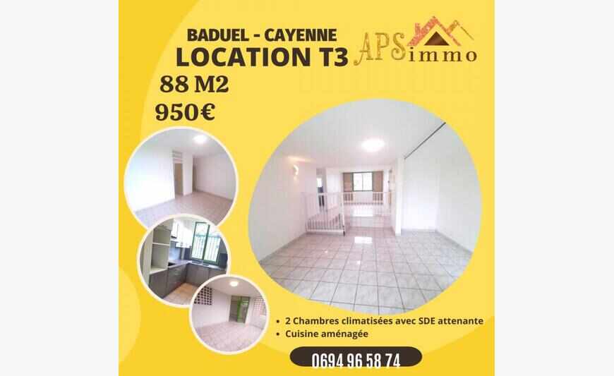Appartement T3 88 m2 shab Baduel...