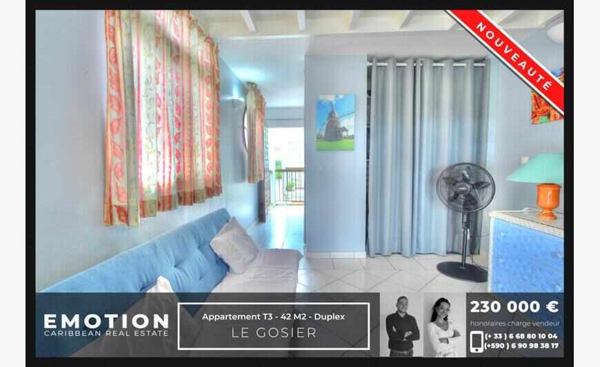 Appartement T3 Duplex 42 M2 - Le Gosier