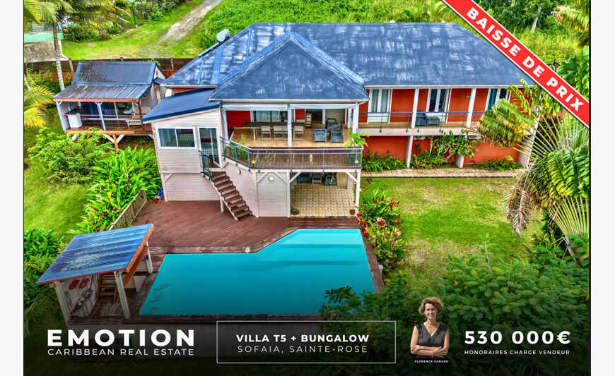 Villa T5 + son bungalow indépendant -...