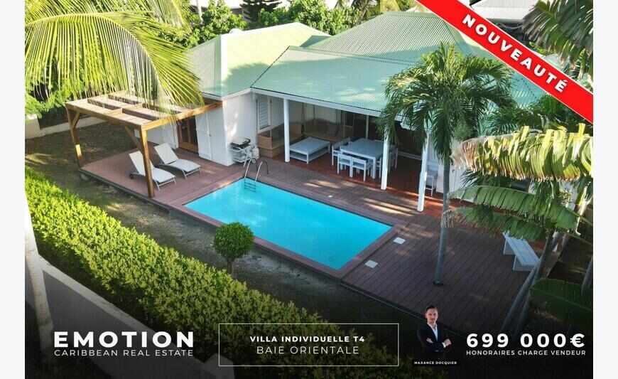 Villa T4 avec piscine et jardin à la Baie Orientale