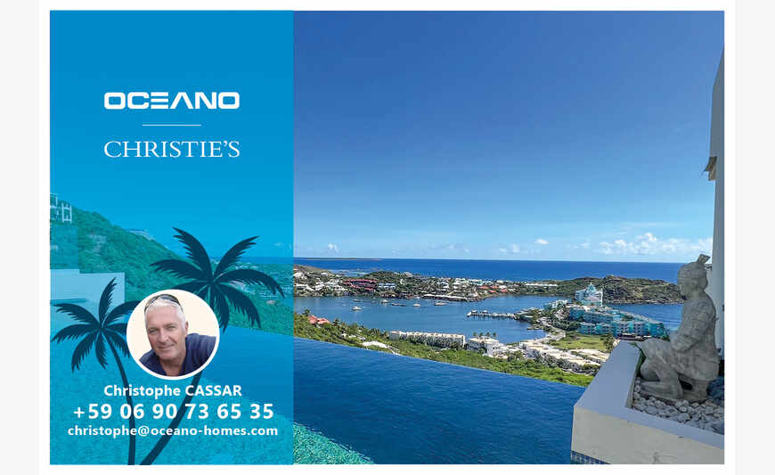VILLA T4 + STUDIO SINT MAARTEN OYSTER POND VUE PANORAMIQUE 1