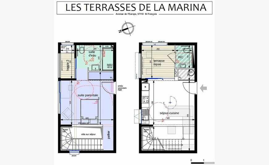 Saint Francois appartement T2 de...