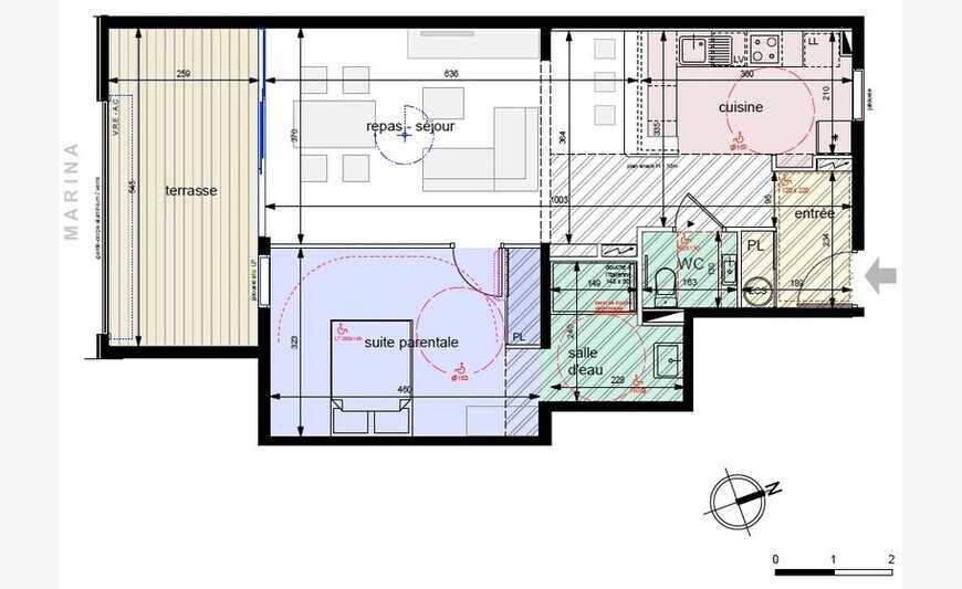 Saint Francois appartement T2 de...