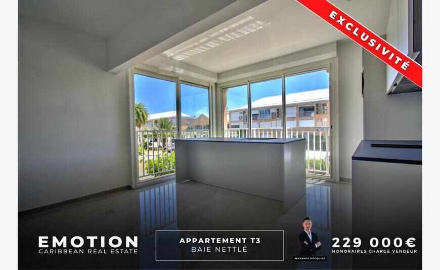 Appartement T3 en angle à la Baie Nettlé