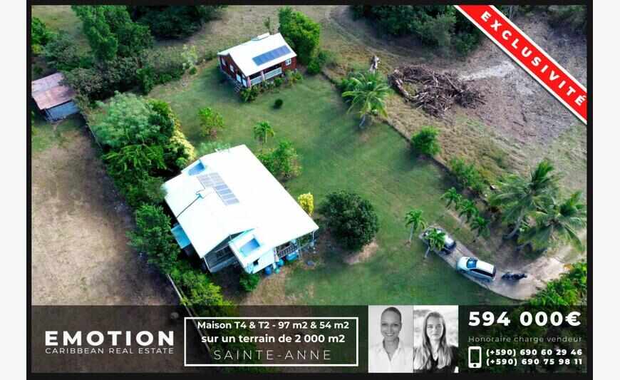 2 villas de 97 et 57 m2 sur un terrain...