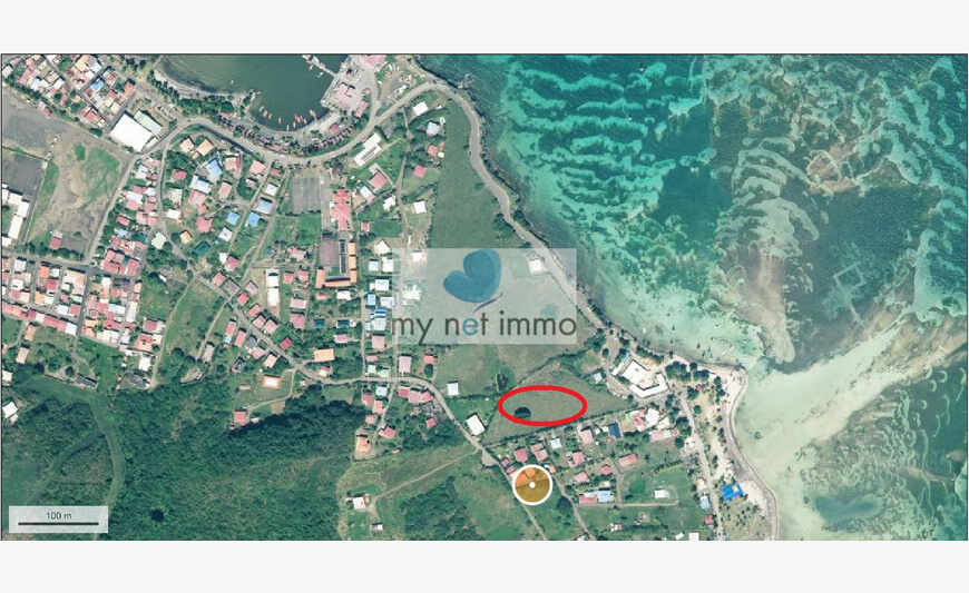 Sur la plage...parcelle de 585 m² à la Pointe FAULA