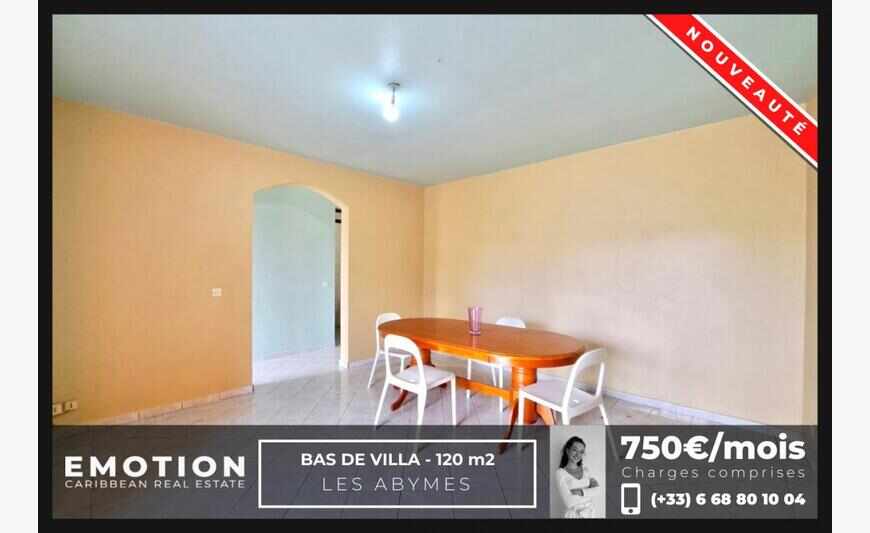 Bas de Villa - 75 m2 - Les Abymes -...