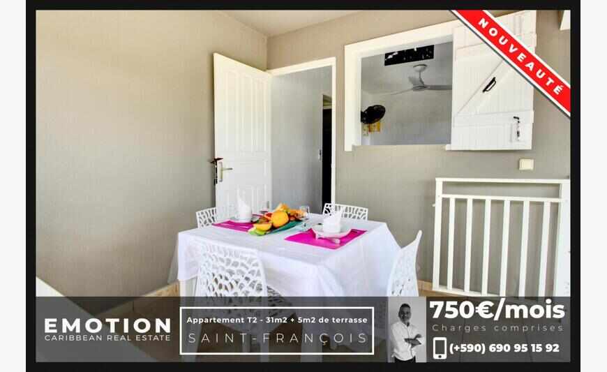 Appartement T2 - 31m2 + 5m2 de terrasse...