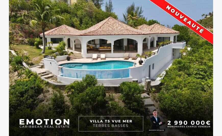Villa T5 vue mer aux Terres Basses