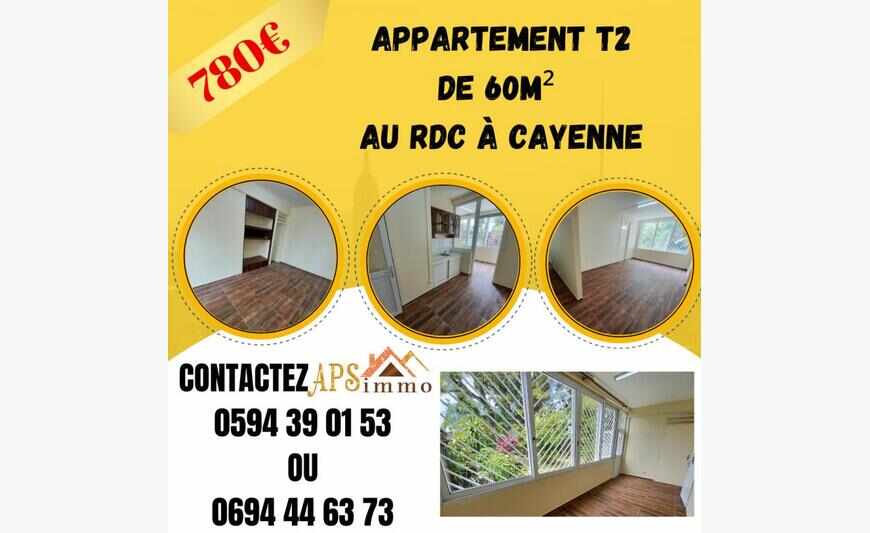 Appart T2 Rdc Cayenne 780Eur