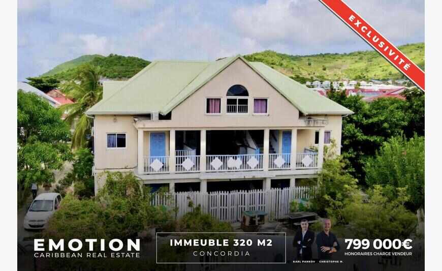 Batiment R+2, 320 m2 + 100 m2 de porche couvert , Concordia