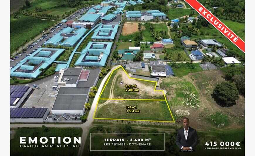 Terrain - 2400 m2 - Les Abymes - Palais Royal