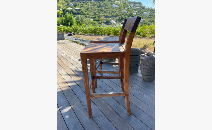 Teak bar high chairs