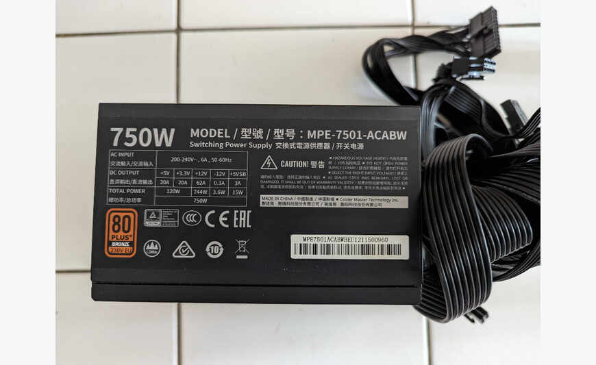 220V 750W Power Supply Unit for Desktop Computer