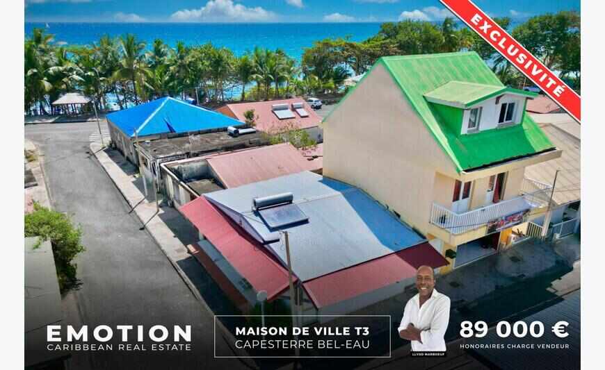 Maison De Ville T3 - 76 M2 - Capesterre Belle Eau