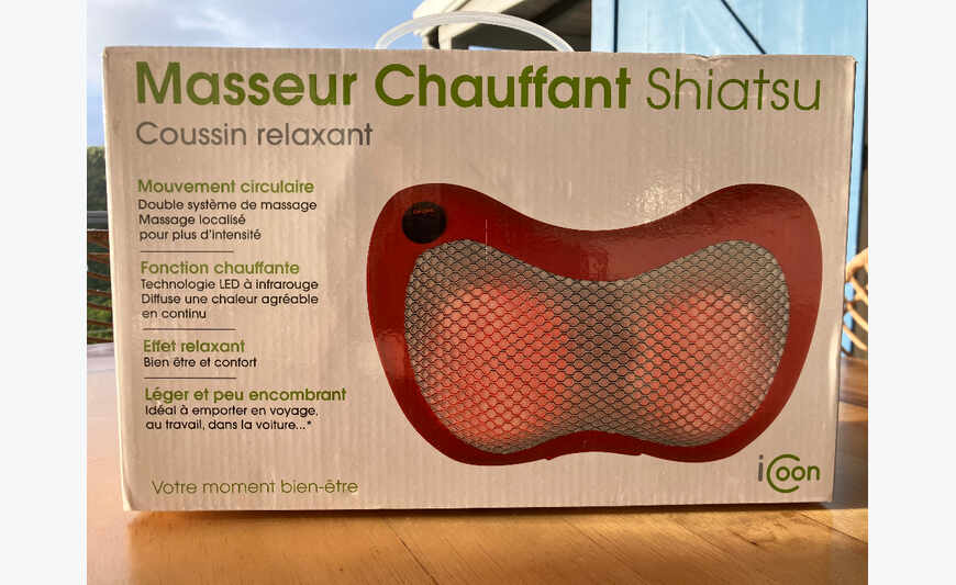 Coussin relaxant masseur chauffant ICoon - NEUF