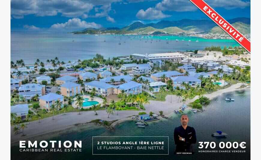 Lot de 2 studios en angle reliés en duplex Le Flamboyant