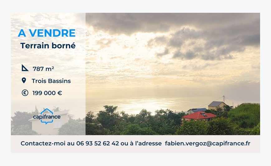 ? Terrain à bâtir avec vue mer à Trois Bassins ?