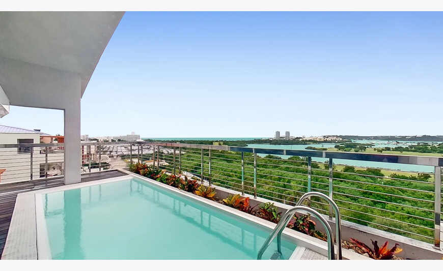 Penthouse bleu marine