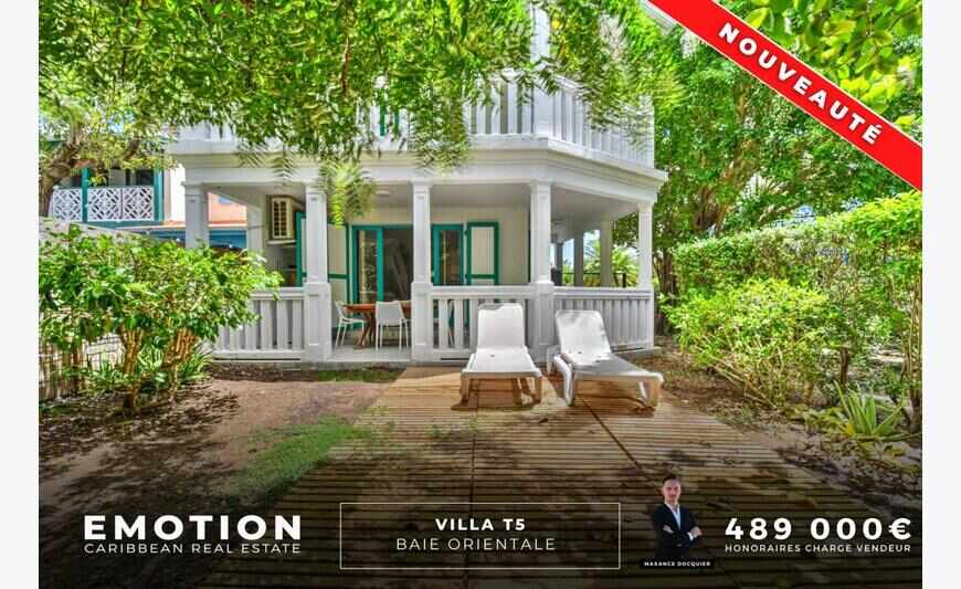 Villa d'angle T5 avec jardin - Parc de la Baie Orientale