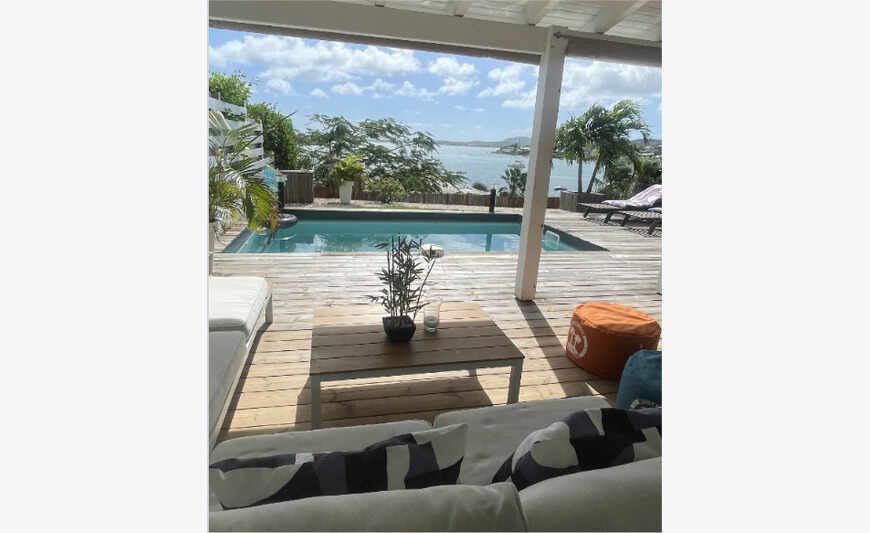 Villa vue panoramique depuis la Baie de Cul de Sac